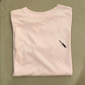 Urban Outfitters pink knife t-shirt. Small unisex